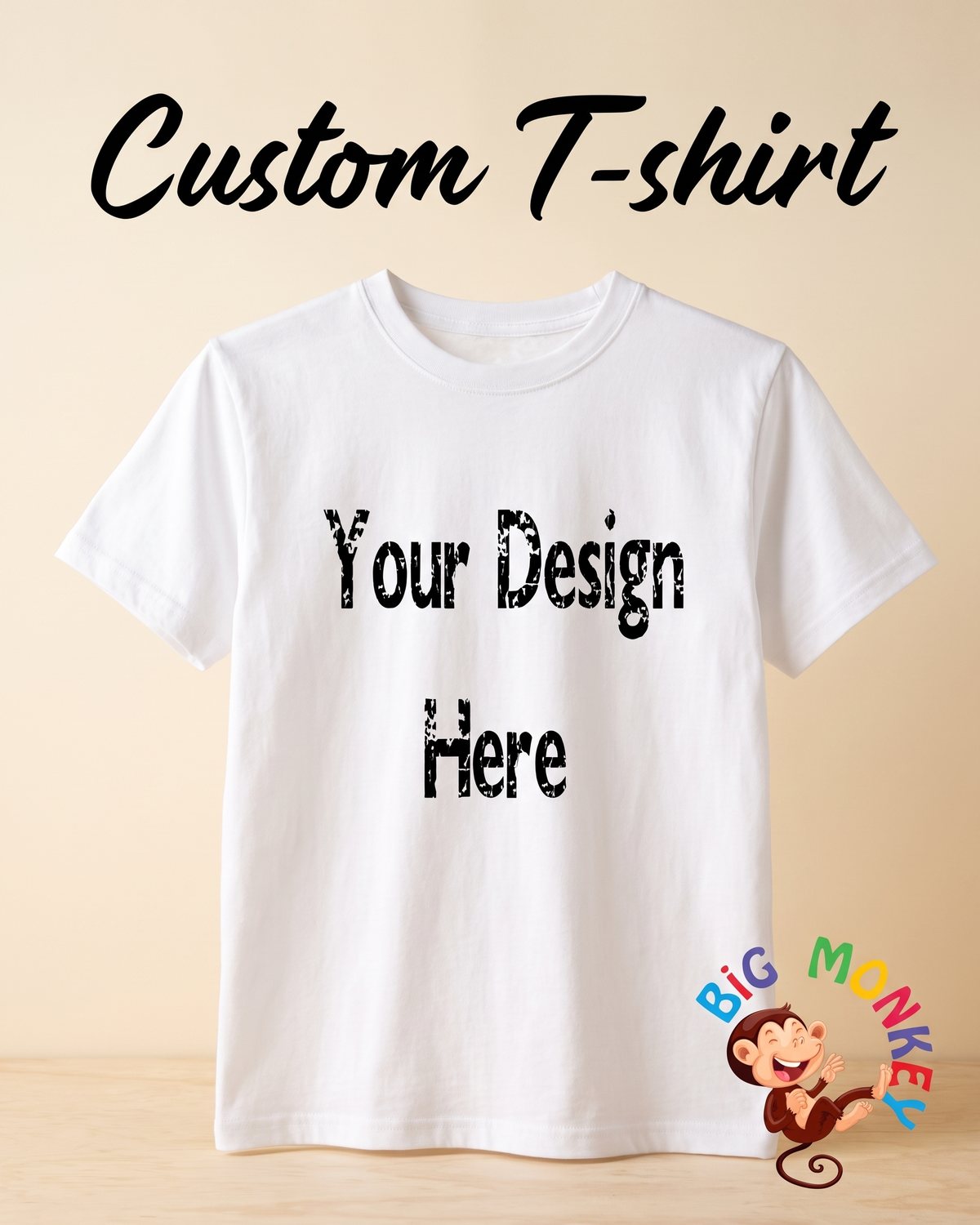 A custom printed Big Monkey t-shirt